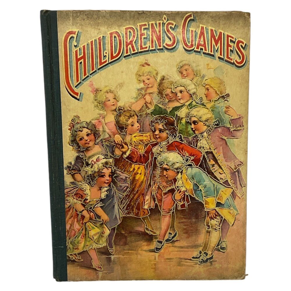 1900 Childrens Games Boys Girls Old New Pastimes‎ Illustrated Chromolithographic